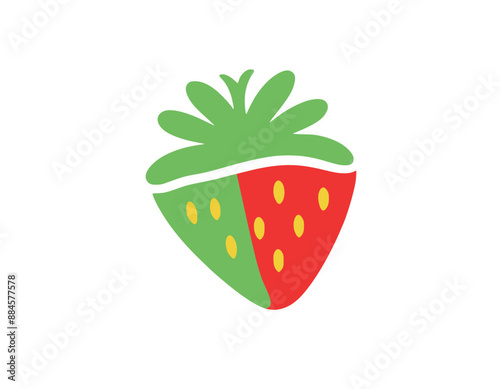 Strawberry icon vector illustration stock illustration