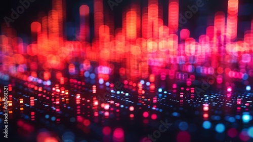 Upward stock index graphics showing a bull market with varied candlestick chart patterns in every color. Detailed and realistic, illustrating market trends and positive stock performance.