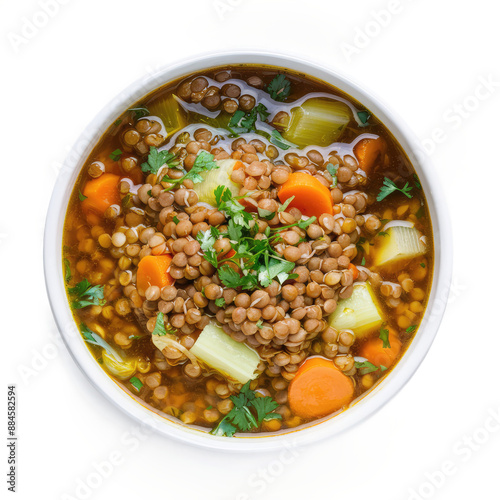 Isolated PNG Hearty Lentil Soup, GENERATIVE AI