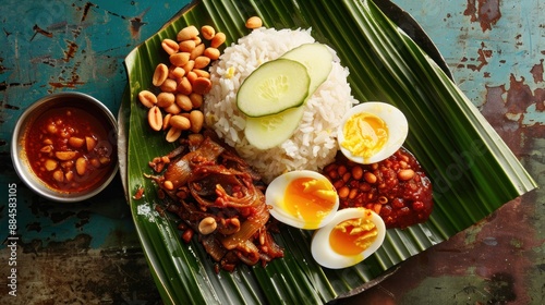 Nasi Lemak, A Delicious Malaysian Dish photo