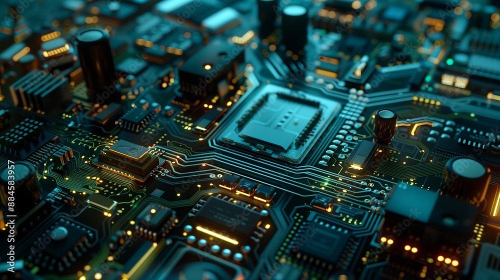 Obraz premium Material related to circuit board processors