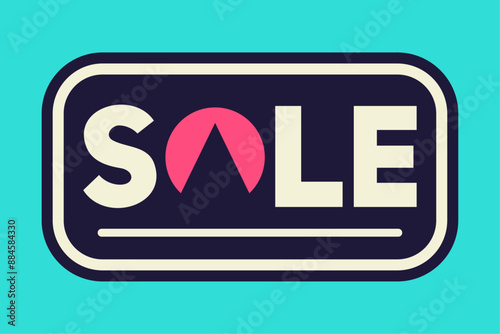 This bold sale sign features the word "SALE" prominently displayed in a colorful design. The striking sale banner is perfect for drawing attention to sale events and special promotions.