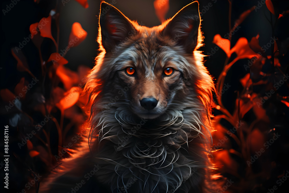 Fiery Fox in the Forest Fiery Fox in the Forest