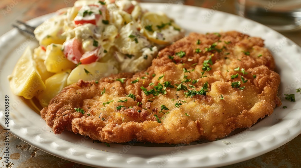 Crispy Fried Chicken with Potato Salad Crispy Fried Chicken with Potato Salad