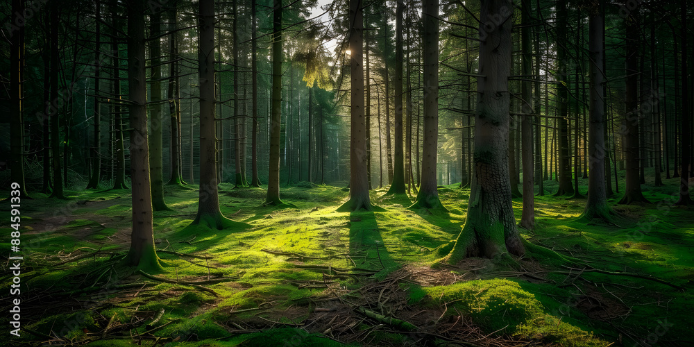 Fototapeta premium Tarde serena na floresta