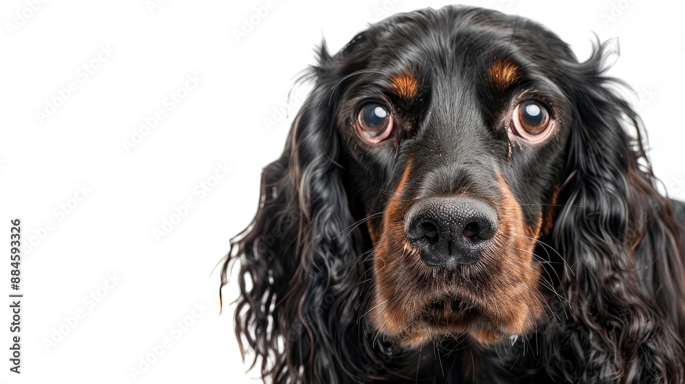 Cocker Spaniel staring at camera with white background Cocker Spaniel staring at camera with white background