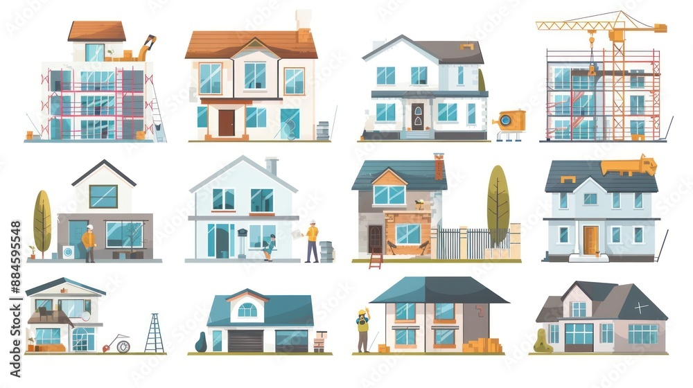 House Renovation Illustration House Renovation Illustration