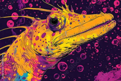 Psychedelic Fish Illustration photo