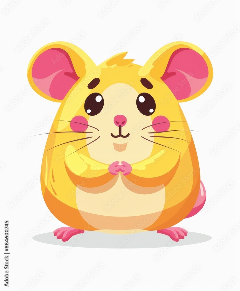 Cute cartoon hamster standing upright Cute cartoon hamster standing upright