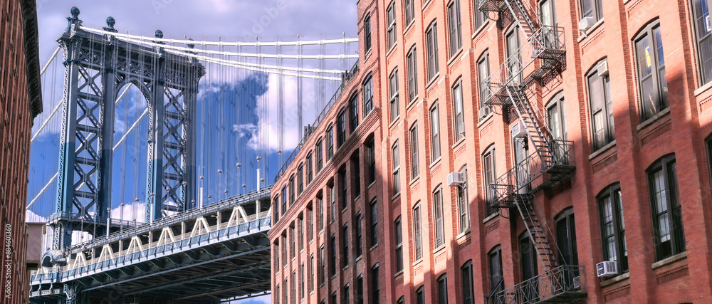 The Manhattan Bridge from Dumbo, Brooklyin, New York