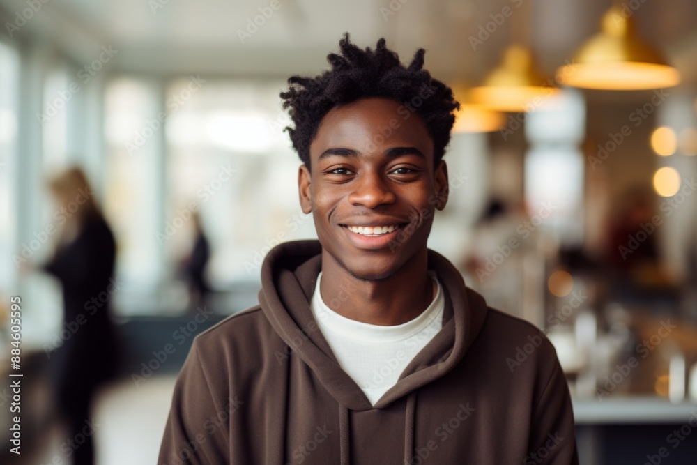 Portrait of a smiling young male waiter in restaurant Portrait of a smiling young male waiter in restaurant