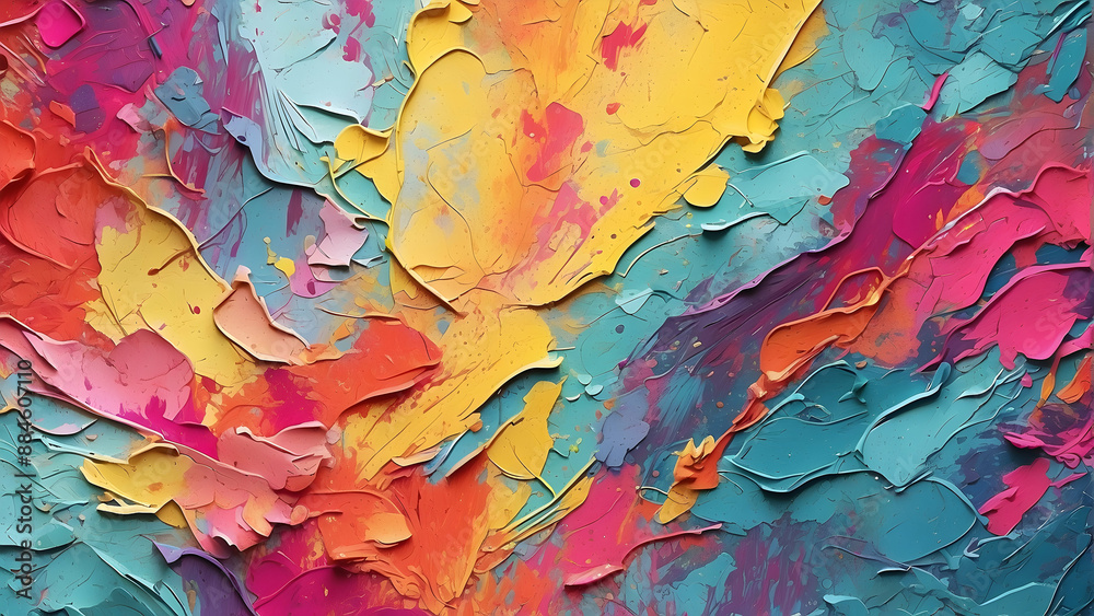 Vibrant multicolored abstract oil paint texture Vibrant multicolored abstract oil paint texture
