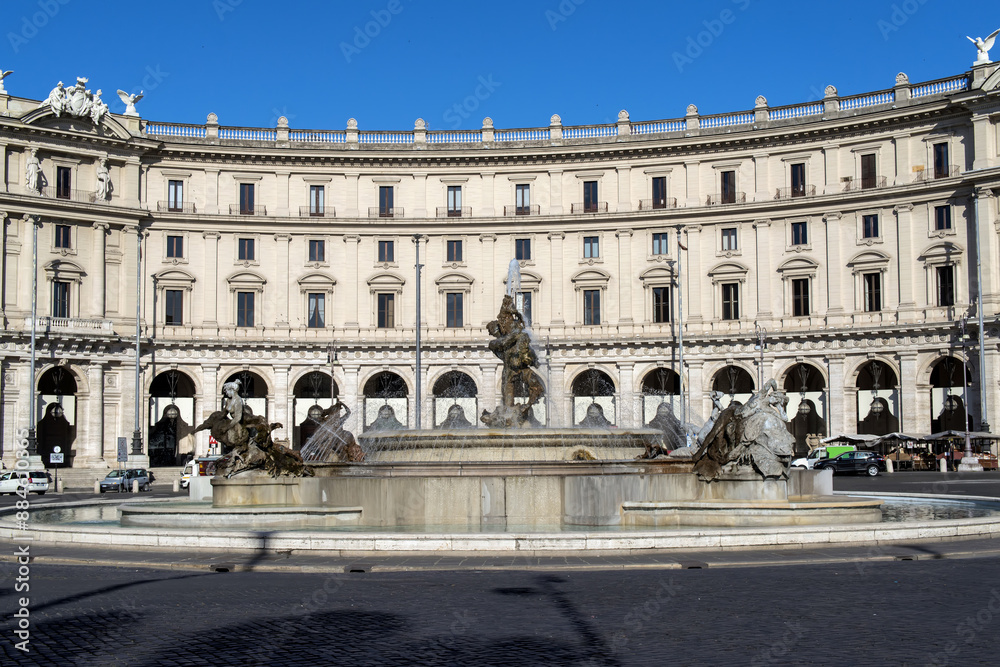 Fountain of the Naiads on Piazza della Repubblica, Rome, Italy Fountain of the Naiads on Piazza della Repubblica, Rome, Italy