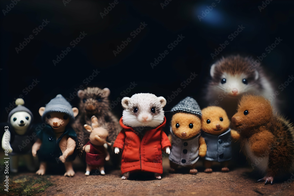 Cute Animal Friends in Winter Cute Animal Friends in Winter