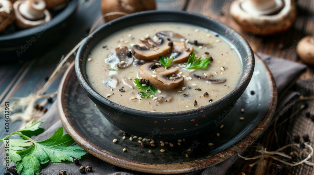 The national cuisine of Japan. Mushroom soup. The national cuisine of Japan. Mushroom soup.