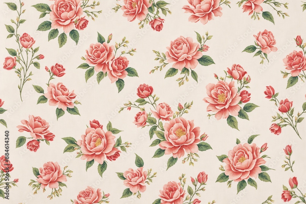 Classic floral design for fabric Classic floral design for fabric
