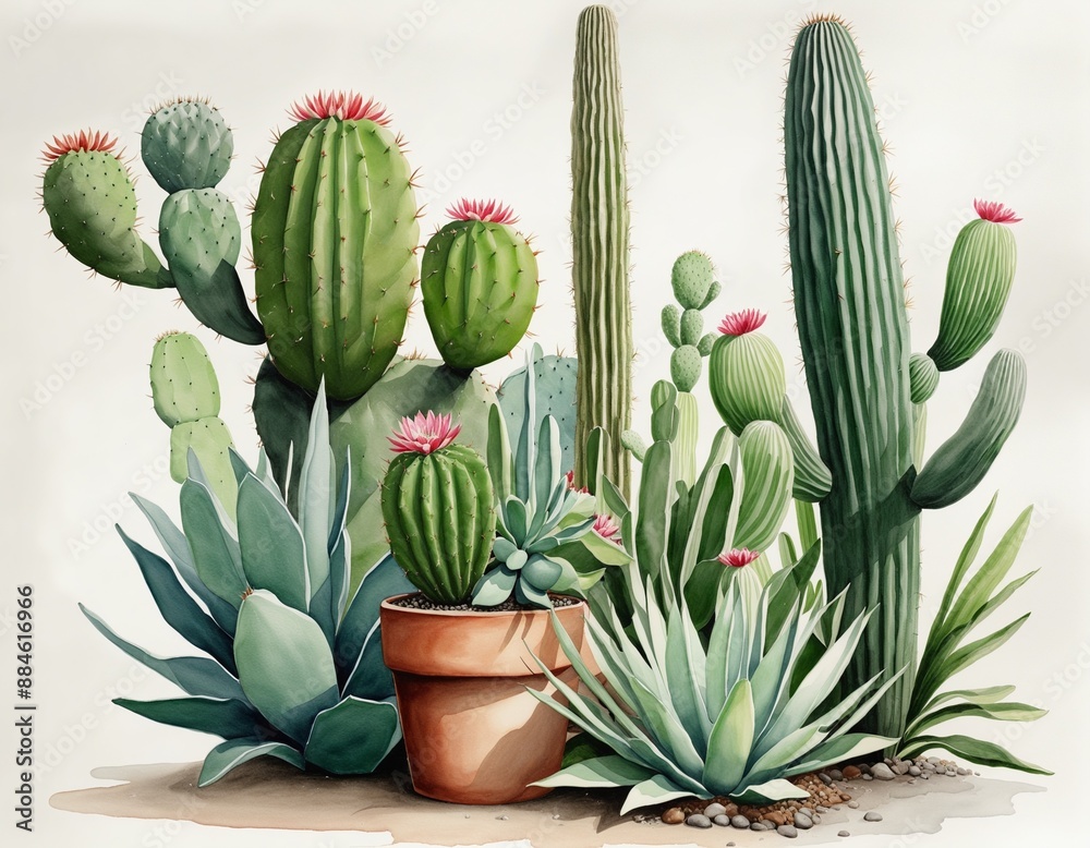 Lush Oasis Illustrations