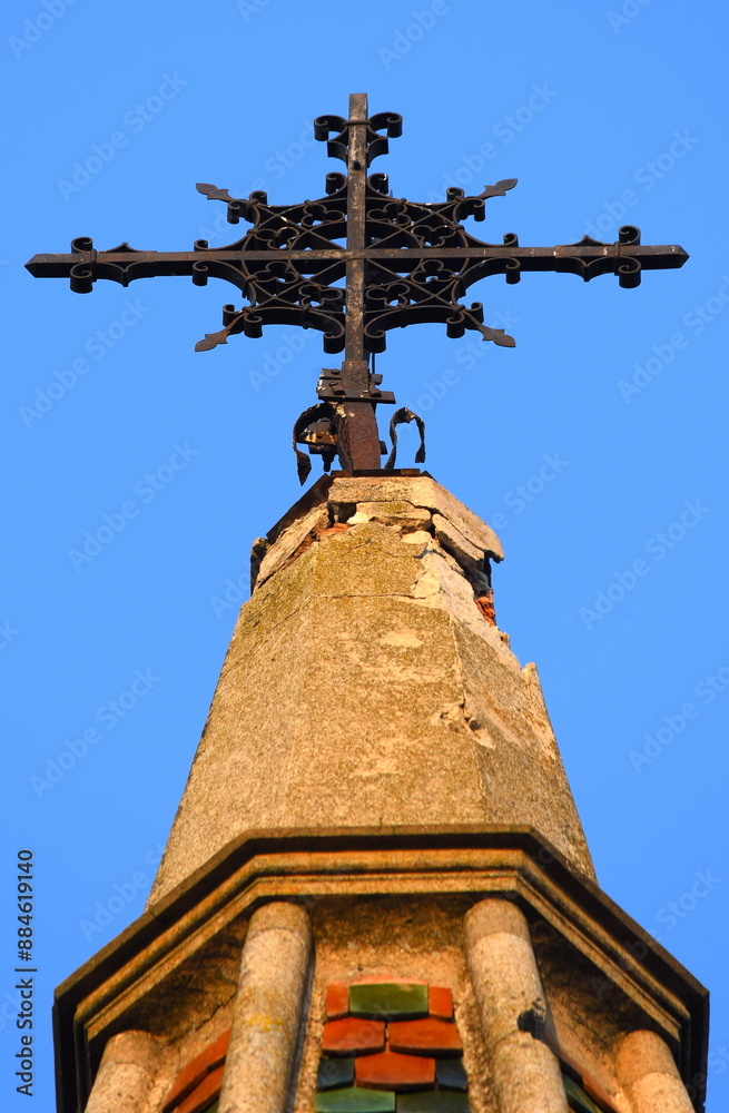 The top of the church with cross in Jasa Tomic. The top of the church with cross in Jasa Tomic.