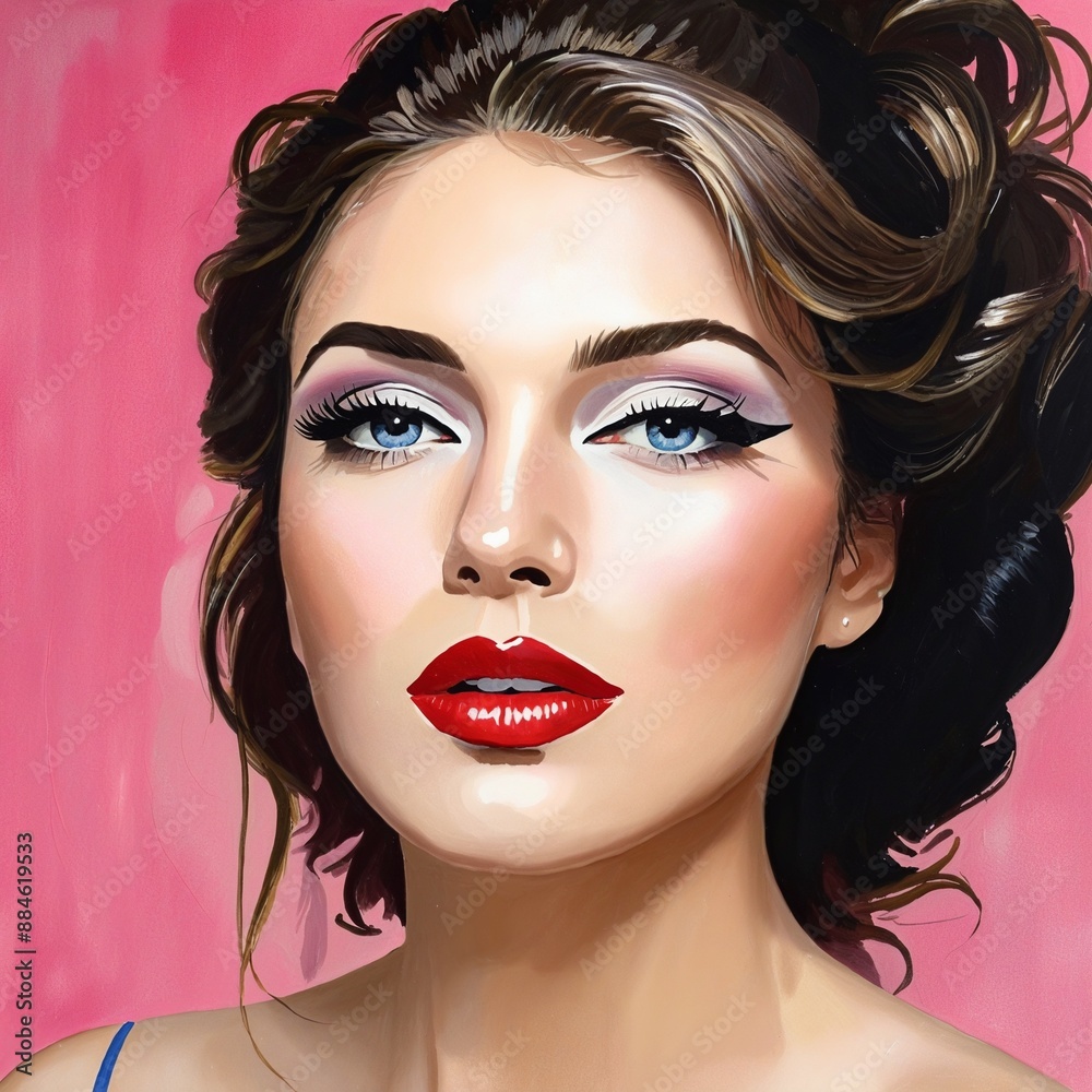 Luxurious Beauty: A Glamorous Portrait of Elegance Luxurious Beauty: A Glamorous Portrait of Elegance