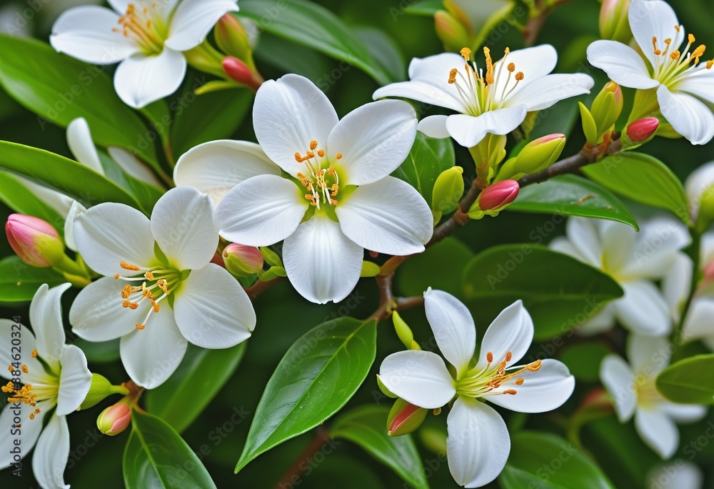 Fototapeta premium Summer Blooms: A Close-Up Look at Nature's Beauty