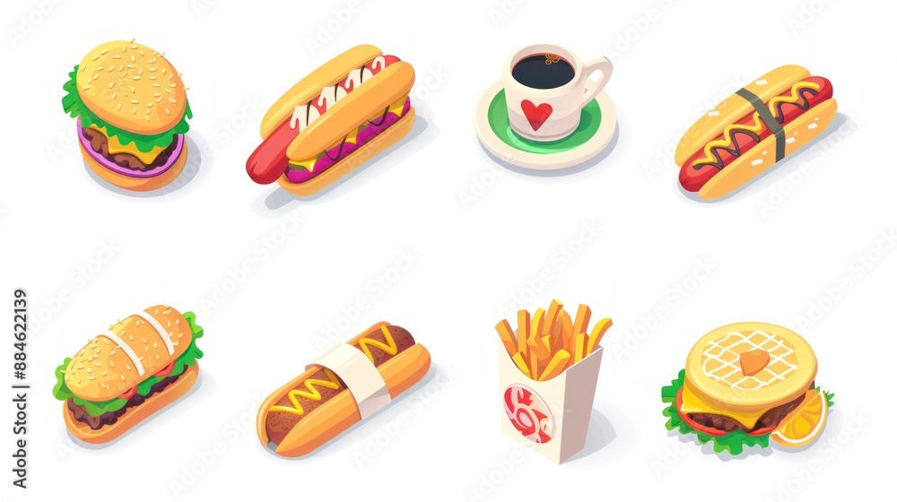 Fast Food Menu Illustration Fast Food Menu Illustration