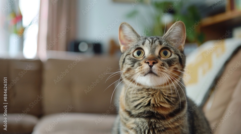 Curious cats looking at home camera close up wallpaper background Curious cats looking at home camera close up wallpaper background
