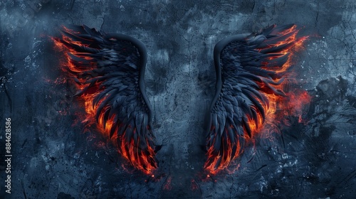 Isolated devil vampire wings design element wallpaper background
