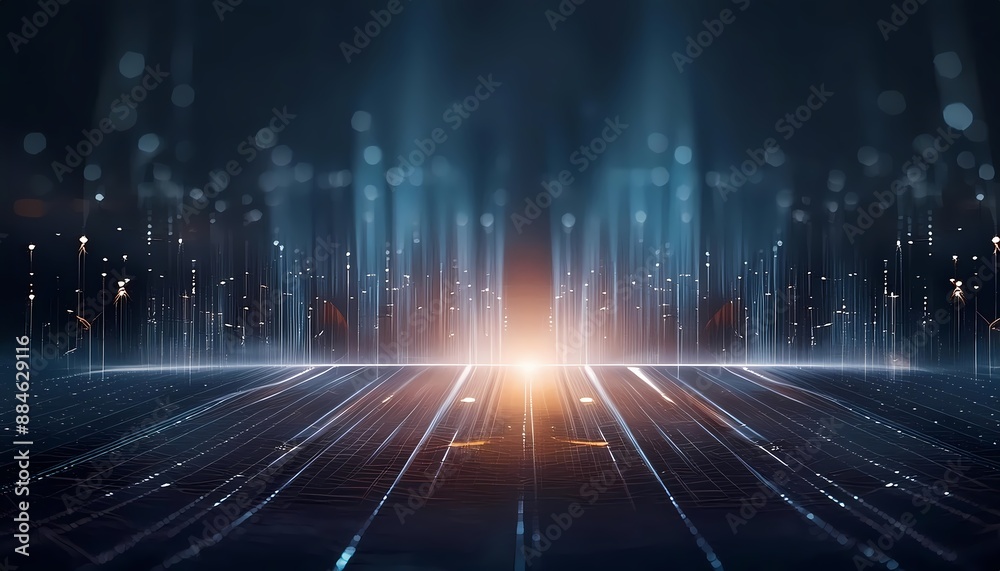 Big data visualisation. Abstract digital particles. Cyber network background. Technology concept with lines and doth gloving. Generative ai image Big data visualisation. Abstract digital particles. Cyber network background. Technology concept with lines and doth gloving. Generative ai image