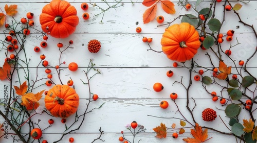 Thanksgiving autumn halloween pumpkins decor design element wallpaper background