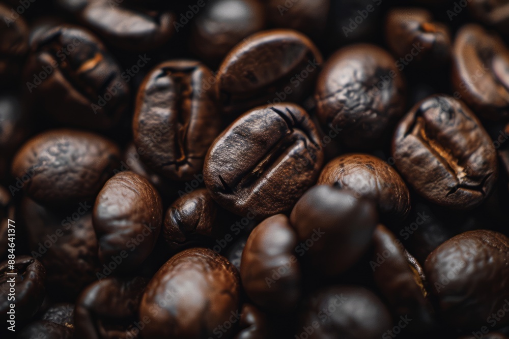 Closeup image of various coffee beans showing textures and colors used as ingredients Closeup image of various coffee beans showing textures and colors used as ingredients