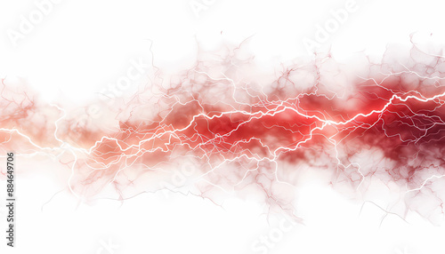red electricity isolated on white background.