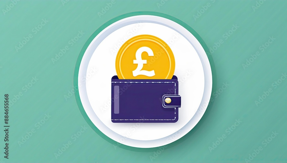 gold coin with pound symbol. money, savings concept gold coin with pound symbol. money, savings concept