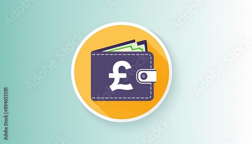 wallet with english pound icon. money, savings conceptpt