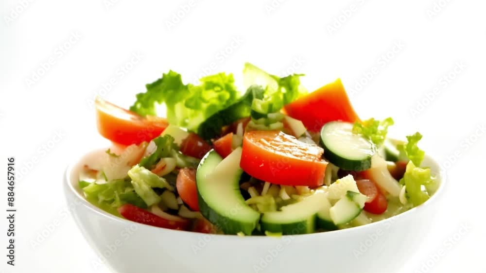 Bowl of Vibrant Mixed Salad with Dressing Bowl of Vibrant Mixed Salad with Dressing