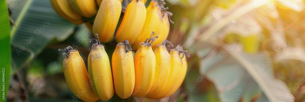 Banana plant with fruit in plantation farm field. Banana plant with fruit in plantation farm field.