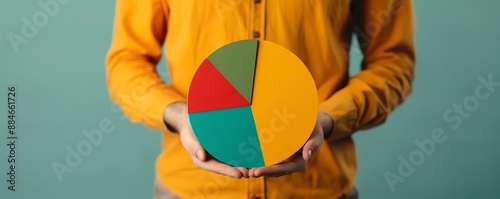 Wealth advisor showing asset allocation strategies with pie charts, Financial wealth advisor management strategy, Asset management photo