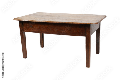 old wooden table isolated