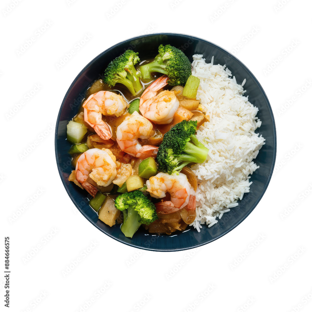 Isolated PNG Shrimp and Broccoli Stir-Fry Delight , GENERATIVE AI Isolated PNG Shrimp and Broccoli Stir-Fry Delight , GENERATIVE AI