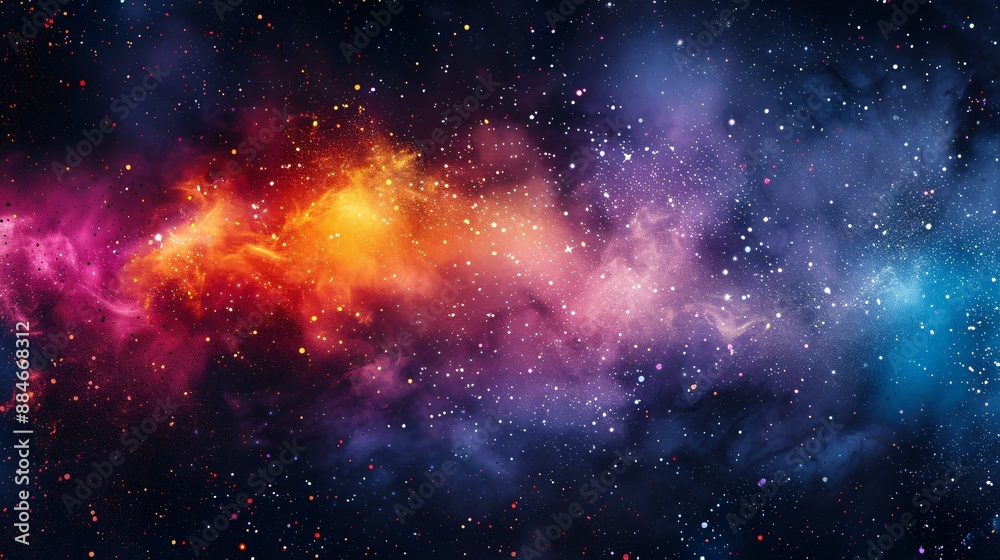 Cosmic Nebula with Vibrant Colors Cosmic Nebula with Vibrant Colors