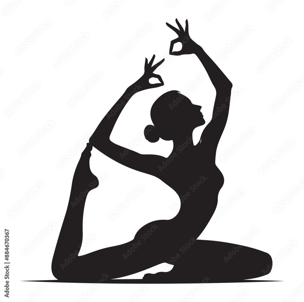 Female Yoga icon logo on white background vector Female Yoga icon logo on white background vector
