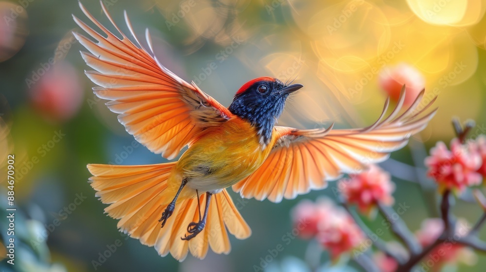 Colorful Bird in Flight Colorful Bird in Flight