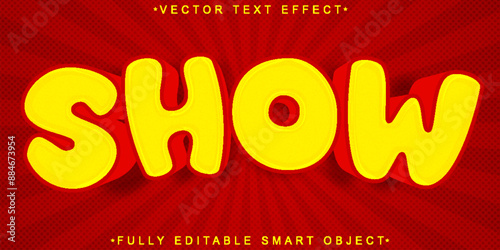 Show Vector Fully Editable Smart Object Text Effect