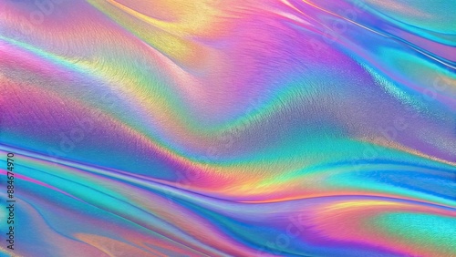 Pearlescent Background. Pop Poster. Hologram Texture. Holographic Gradient. Purple Blur Pattern. Chrome Foil. Liquid Fluid. Metal Holography Illustration. Violet Pearlescent Background photo