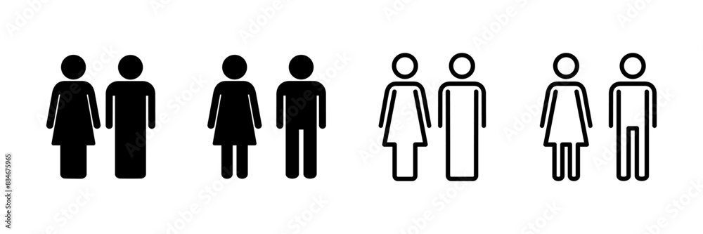 Man and woman icon vector isolated on white background. male and female symbol Man and woman icon vector isolated on white background. male and female symbol