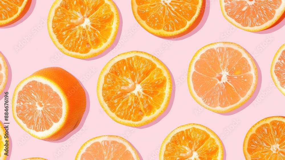 Seamless repetitive background pattern of orange fruit slice Seamless repetitive background pattern of orange fruit slice
