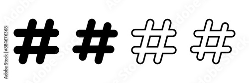 Hashtag icon vector isolated on white background. hashtag vector icon