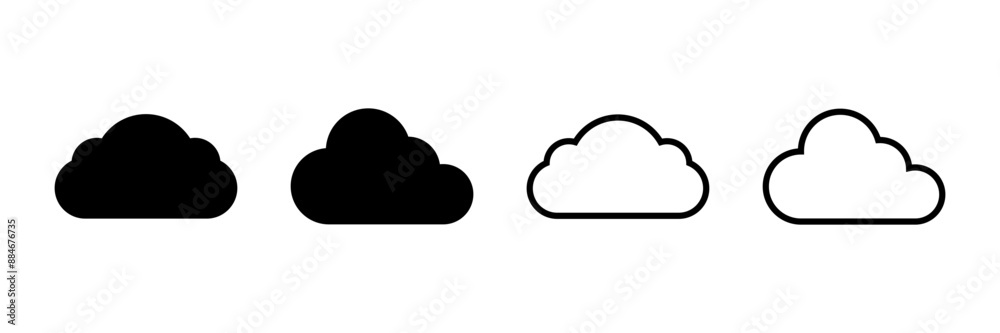 Cloud icon vector isolated on white background. cloud computing icon Cloud icon vector isolated on white background. cloud computing icon