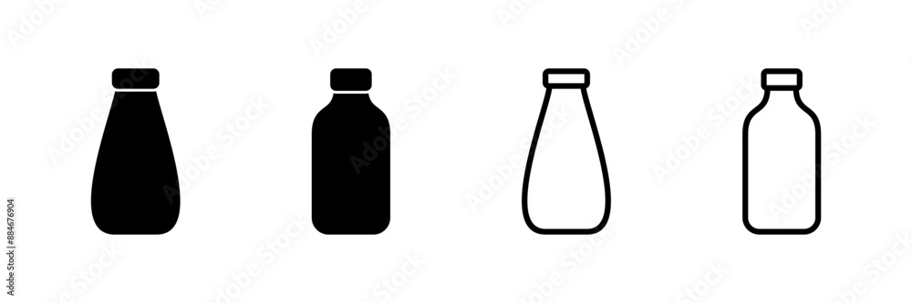 Bottle icon vector isolated on white background. Bottle vector icon Bottle icon vector isolated on white background. Bottle vector icon