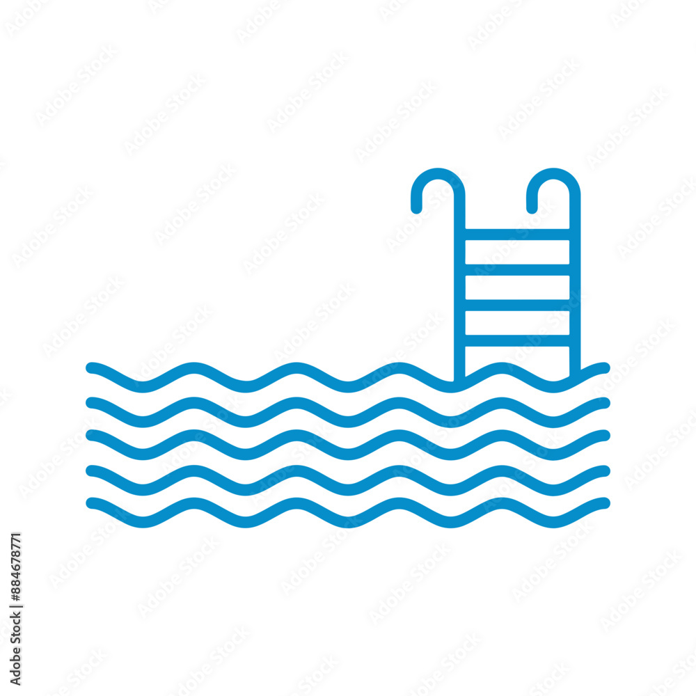 Pool clip art design on plain white transparent isolated background for card, shirt, hoodie, sweatshirt, apparel, tag, mug, icon, poster or badge Pool clip art design on plain white transparent isolated background for card, shirt, hoodie, sweatshirt, apparel, tag, mug, icon, poster or badge