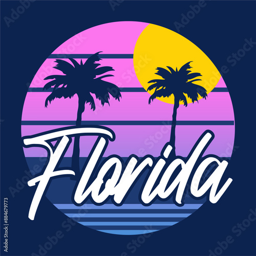florida with beautiful pink sky views